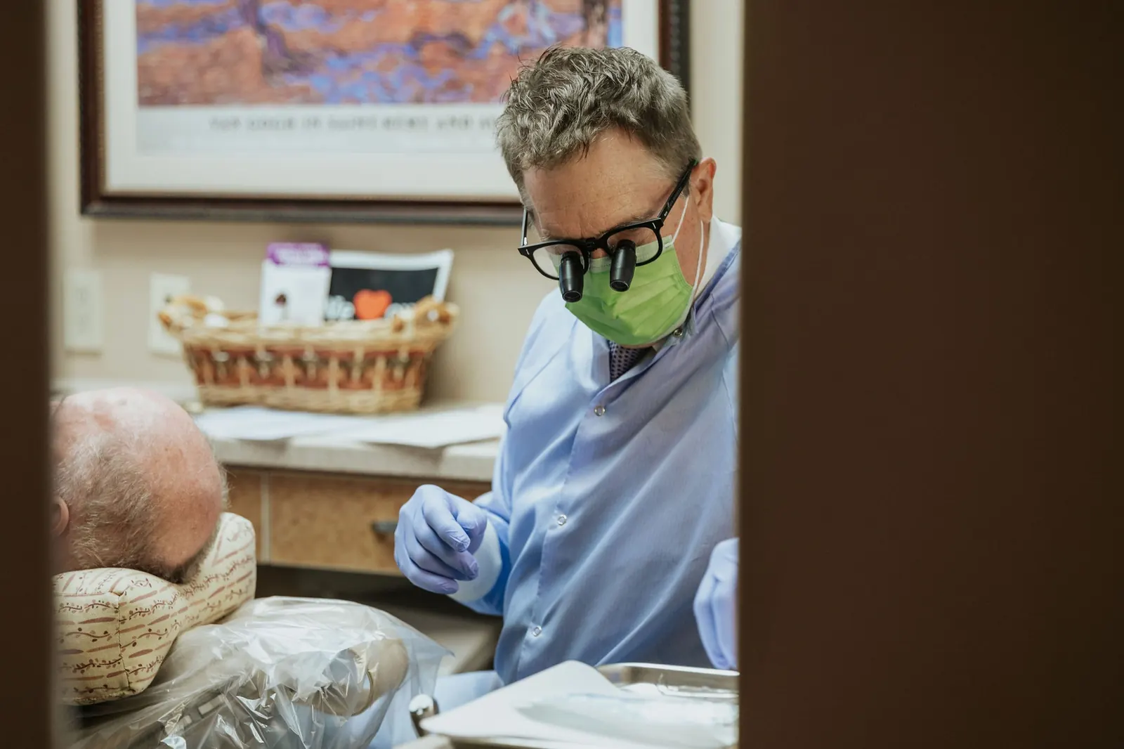 Dr. Steven W. Haywood, DDS treating a patient